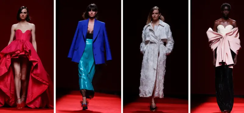Modelos en pasarela de Mercedes-Benz Fashion Week Madrid